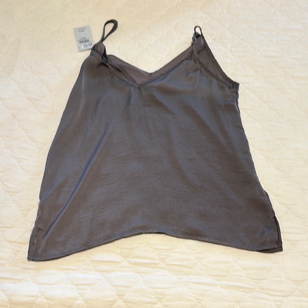 Gray Satin Camisole Top